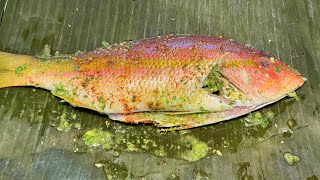 Pescado Entero Envuelto en Hoja de Platano al Horno [upl. by Nitreb]