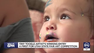 Tooele baby artist’s winning entry a first for Utah State Fair art competition [upl. by Shah146]