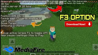 How to download F3 button in Minecraft pe  HOW TO enable F3 button in mcpe  mcpe hindi [upl. by Eulalee909]