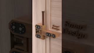 Heavy Duty Slide Door Auto Close Wooden Lockshotsvideo machine design doorlock [upl. by Arutek]