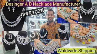 Biggest A D Jewellery Supplier  A D Nacklace Manufacturer  A D Jewellery Wholesale Market in Delhi [upl. by Araz]