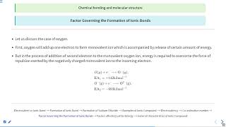 Chemical Bonding Electrovalent bond or Ionic Bond SATHEEMED swayamprabha medicalentranceexam [upl. by Adnovaj]