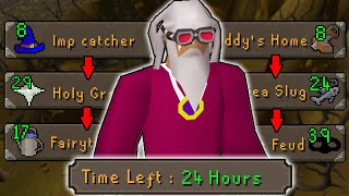 How Far can the Most Efficient OSRS Quest Route Get a New Account in 24 Hours [upl. by Lynnworth498]