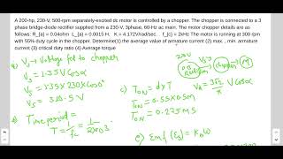 Numerical on 4 quadrant operation of chopper controlled dc motor II drives [upl. by Herod]