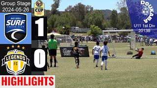 Bay Area Surf 13B PreMLS 10 Legends FC B13 PreECNL  Club America Cup U11 1st Div  20240525HL [upl. by Aizahs]