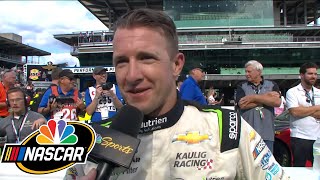 A J Allmendinger ecstatic about performance in Pennzoil 150 at The Brickyard  Motorsports on NBC [upl. by Zeb]