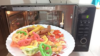 Fryums without Oil in Microwave Oven  How To Roast Fryums in Microwave Oven  Fryums Recipe [upl. by Durston]