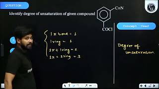 Identify degree of unsaturation of given compound [upl. by Mile]