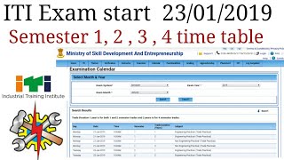 ITI Time Table 2019  ITI Time Table 2019 [upl. by Oryaj]