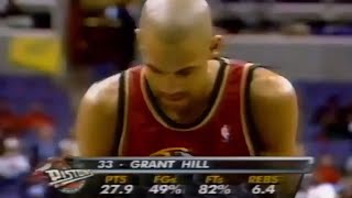 Grant Hill Pistons 39pts 6rebs 5asts vs Wizards 2000 [upl. by Paviour]