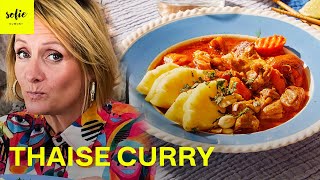 Thaise groene curry met kip wortel en zoete aardappel 🍲✨  Sofie Dumont [upl. by Ddarb]