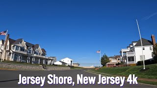 Driving in wealthy American suburbs  Jersey Shore New Jersey 🇺🇸 4k [upl. by Burget]