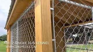 8x12 Single Run Dog Kennel  Outdoor Sheds [upl. by Jimmie]