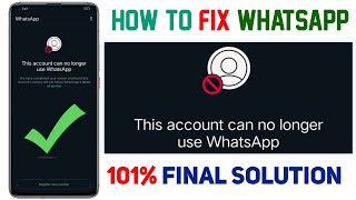 Whatsapp Unbanned kaise kare ✅  this account can no longer use whatsapp  whatsapp banned my number [upl. by Breban839]