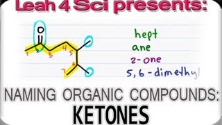 Naming Ketones Using IUPAC Nomenclature  Organic Chemistry tutorial by Leah4sci [upl. by Noivaz]