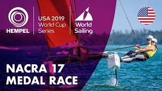 Nacra 17 Medal Race  Hempel World Cup Series Miami USA [upl. by Aryk316]