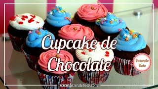 Como fazer Cupcake de Chocolate Recheado e delicioso com Ninho Cupcakes 01 FZBL [upl. by Ricker]