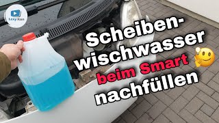 Scheibenwaschanlage  Scheibenwischwasser  Frostschutzmittel beim Smart nachfüllen [upl. by Lerraj]