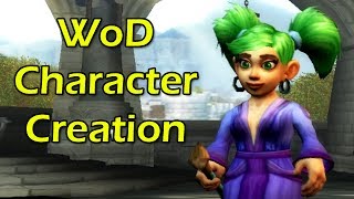 Warlords of Draenor Alpha Character Creation Screen with Wowcrendor  WoWcrendor [upl. by Peednama]