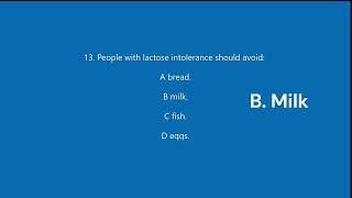 10 Multiple Choice Questions Food Prep and Nutrition GCSE 1121 [upl. by Kermy]