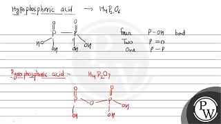 Draw the structure of Orthophosphoric acid hypophosphoric acid p [upl. by Wash]