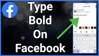 How To Type Bold Text On Facebook [upl. by Rance]