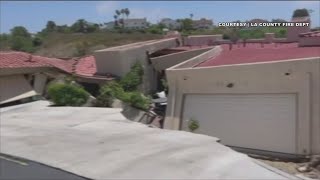 California landslide prompts evacuations in Rolling Hills Estates neighborhood [upl. by Sib]