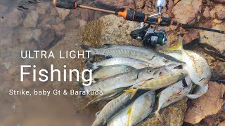 Strike Baby Gt dan Barakuda ultralight fishing [upl. by Idnak852]