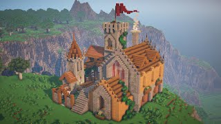 Minecraft Large Castle  Full Detailed Tutorial [upl. by Bratton]