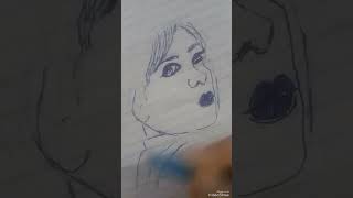 portrait drawing using ball pen sketching pencils for the beginners guide [upl. by Radcliffe145]