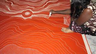 Aboriginal Art Anna Petyarre  My Country In Flood 0822 [upl. by Haimrej]