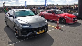 Lamborghini Urus vs Nissan GTR R35  DRAG RACE [upl. by Elpmid]