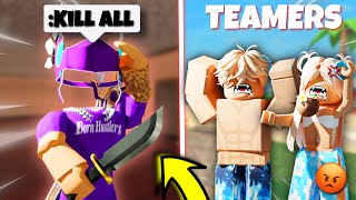 BEATING TEAMERS with ADMIN COMMANDS in MM2 😂 Murder Mystery 2 Voice Chat [upl. by Giustina902]