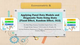 Lecture 1 Applying Panel Data Models OLS Fixed Effect Random Effect Using Stata [upl. by Possing766]