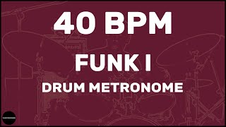 Funk  Drum Metronome Loop  40 BPM [upl. by Leinadnhoj89]