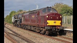 37668 and BR Standard 5MT No 73082 Camelot at Bridgwater on 18th September 2018 [upl. by Ydnim]