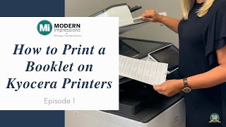 How to Print a Booklet on Kyocera Printers [upl. by Arenahs]