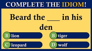 English Idiomatic Quiz  Vocabulary Test  CAN YOU SCORE 2525 [upl. by Adnawak10]