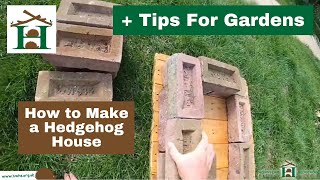 How to Make a Hedgehog House and Tips For Gardens  Hornbeam Wood Hedgehog Sanctuary [upl. by Karylin]