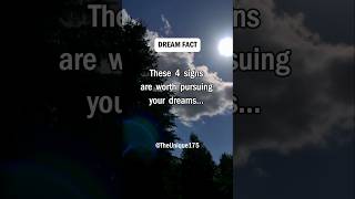 These 4 signs our worth pursuing your dreamspsychology subscribe facts dream [upl. by Tnemelc]