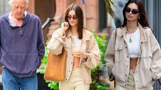 Emily Ratajkowski seen with her father in New York [upl. by Karli]