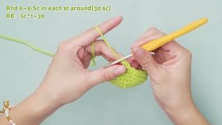 How to crochet dinosaurs body R6R9（3） [upl. by Yerggoeg]