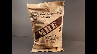 2023 US MRE Mexican Style Rice and Bean Bowl Review Meal Ready to Eat Vegetarian Ration Tasting Test [upl. by Yffub]