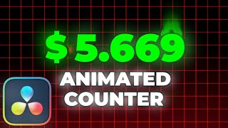 How To Make ANIMATED MONEY COUNTER In Davinci Resolve Tutorial [upl. by Rapsac]