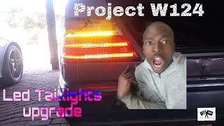 W124 LED tail lights first mod done  Project W124 [upl. by Nagirrek795]