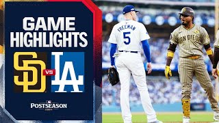 Padres vs Dodgers NLDS Game 1 Highlights 10524  MLB Highlights [upl. by Culhert]