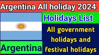 Argentina public holiday is 2024 [upl. by Umeko]