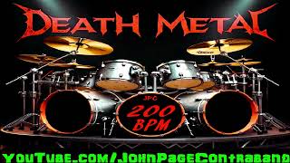 Death Metal Drum Track NO BLAST BEATS 200 bpm Free [upl. by Aphrodite758]