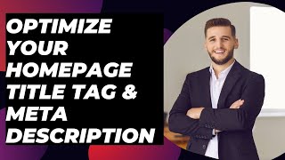 Homepage title tag and meta description  How to change in WordPress tutorial [upl. by Htaras]