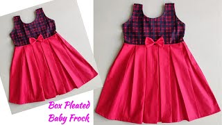 Box Pleated Baby Frock Cutting And Stitching  Baby Frock Cutting And Stitching Very Easy [upl. by Jana95]